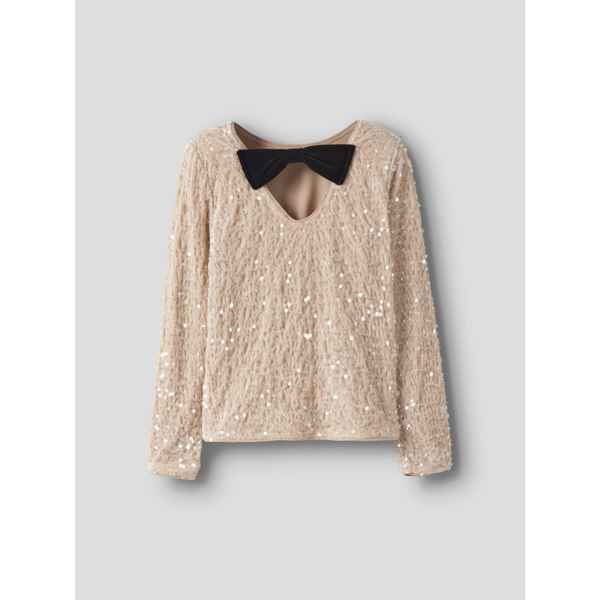 Name It Jet Stream Black Bow Nkfrusitta Ls Bow Blouse