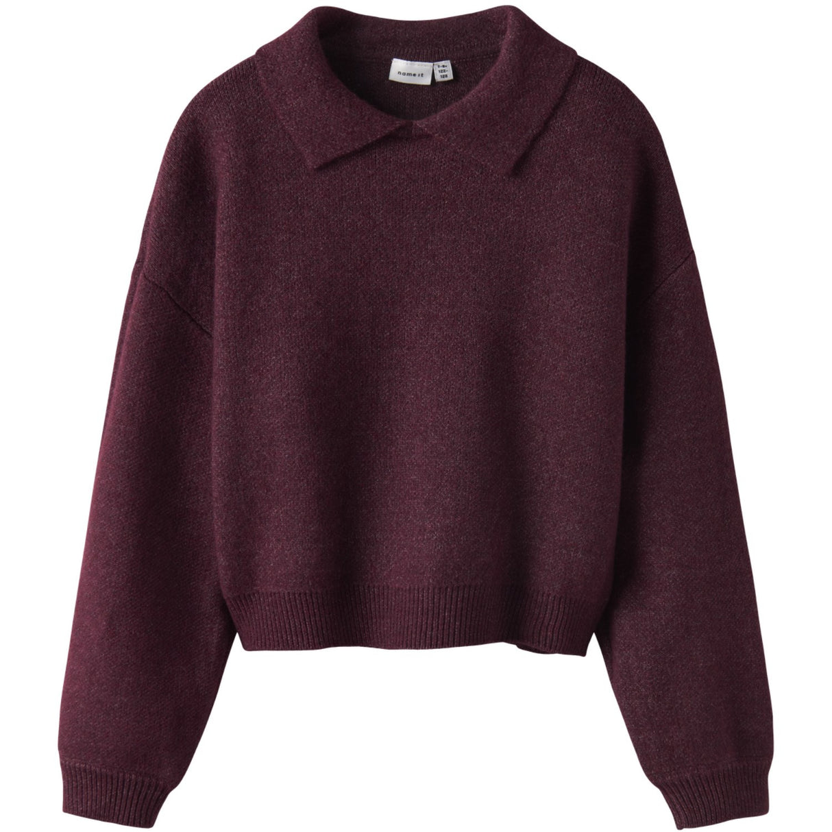 Name It Burgundy Nkfsonia Ls Polo Knit