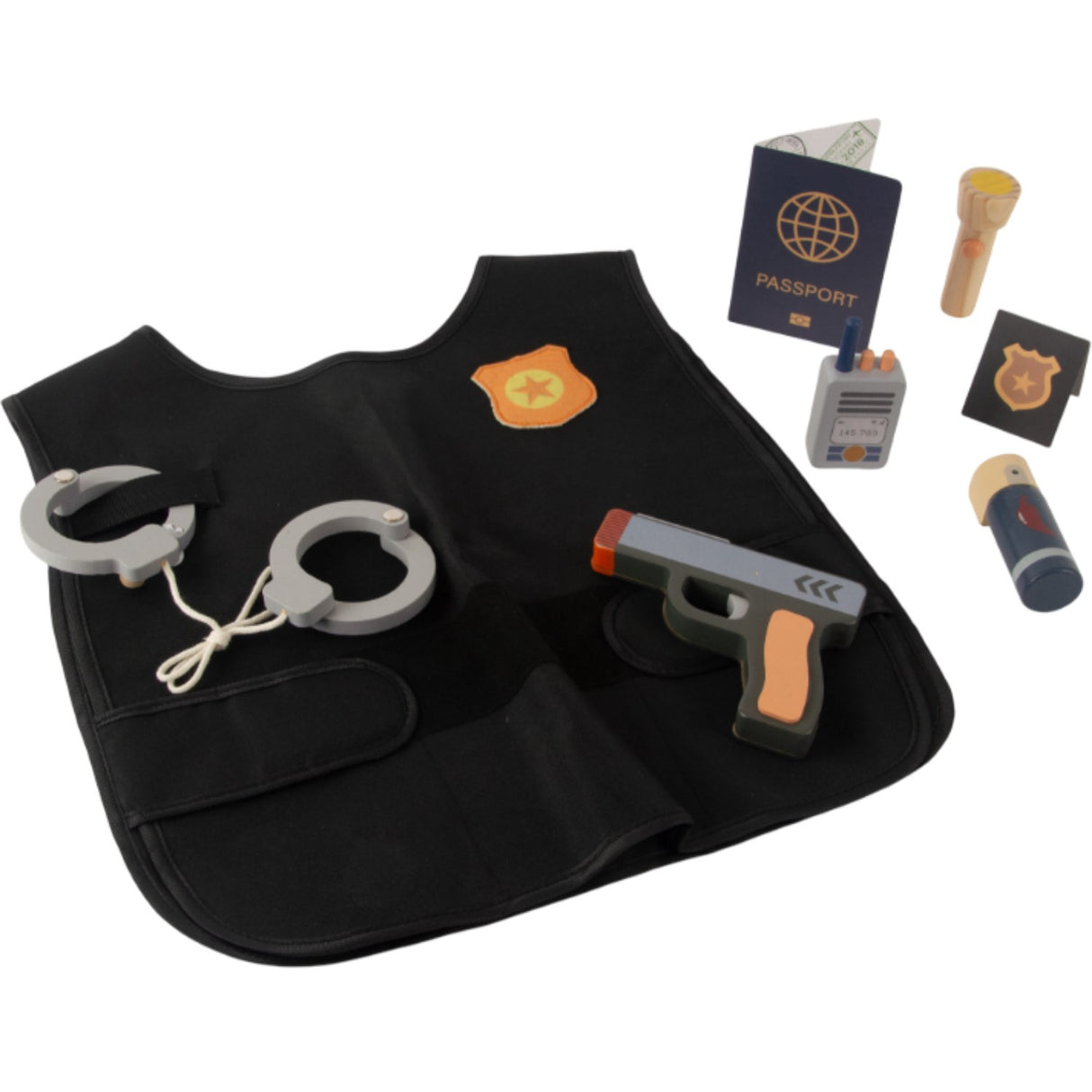 Dantoy Politimand Set Wood I Gift Box 8 Dele