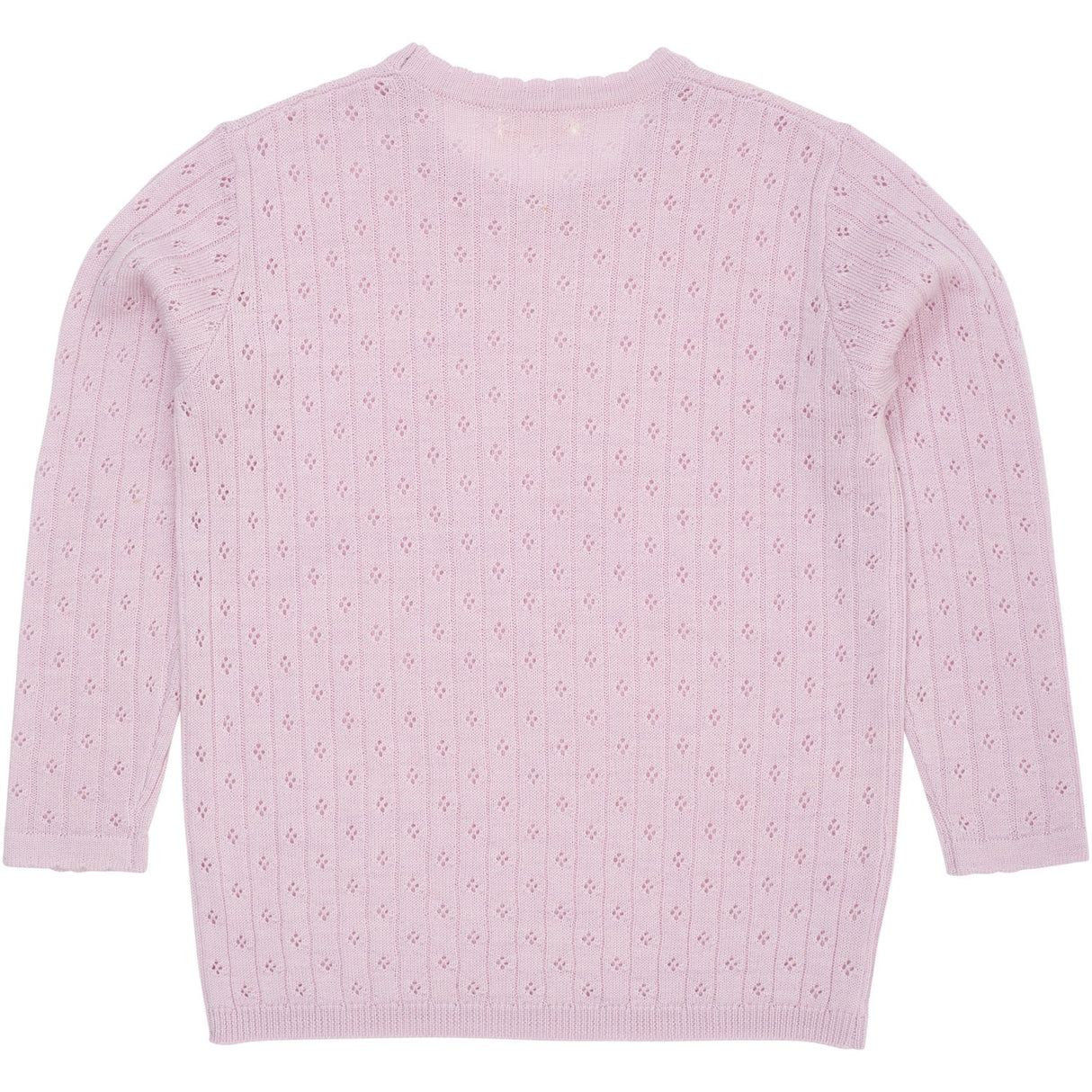 COPENHAGEN COLORS Lavender Merino Classic Pointelle Blouse