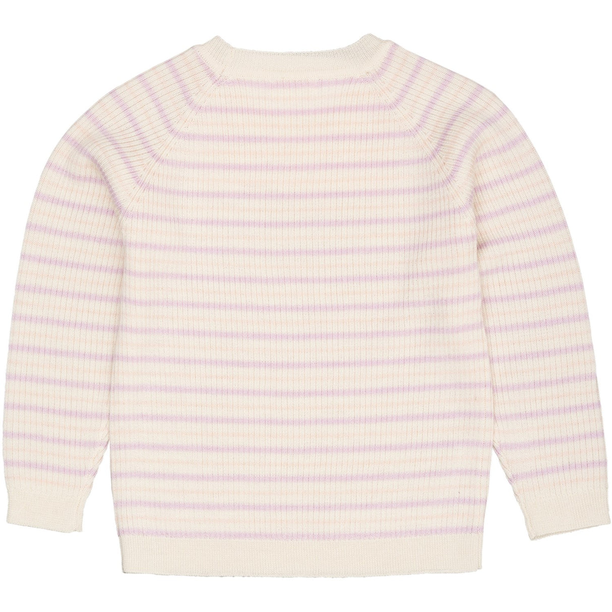 COPENHAGEN COLORS Cream/Lavender/Dusty Rose Combi Merino Classic Rib Blouse
