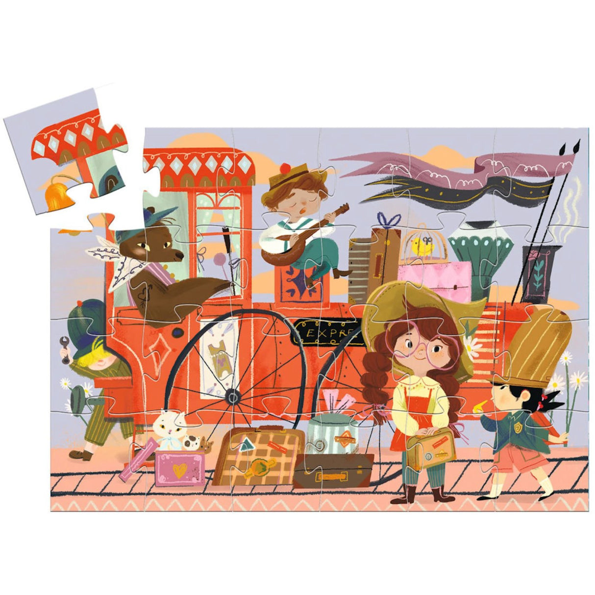 Djeco 실루엣 직소 퍼즐, 미아의 여정 - 36개