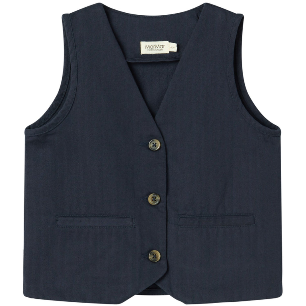 MarMar Herringbone Twill Pilot Navy Jason Vest