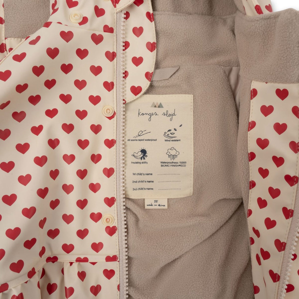 Konges Sløjd Coeur Rouge Rainy Palme Set Girl