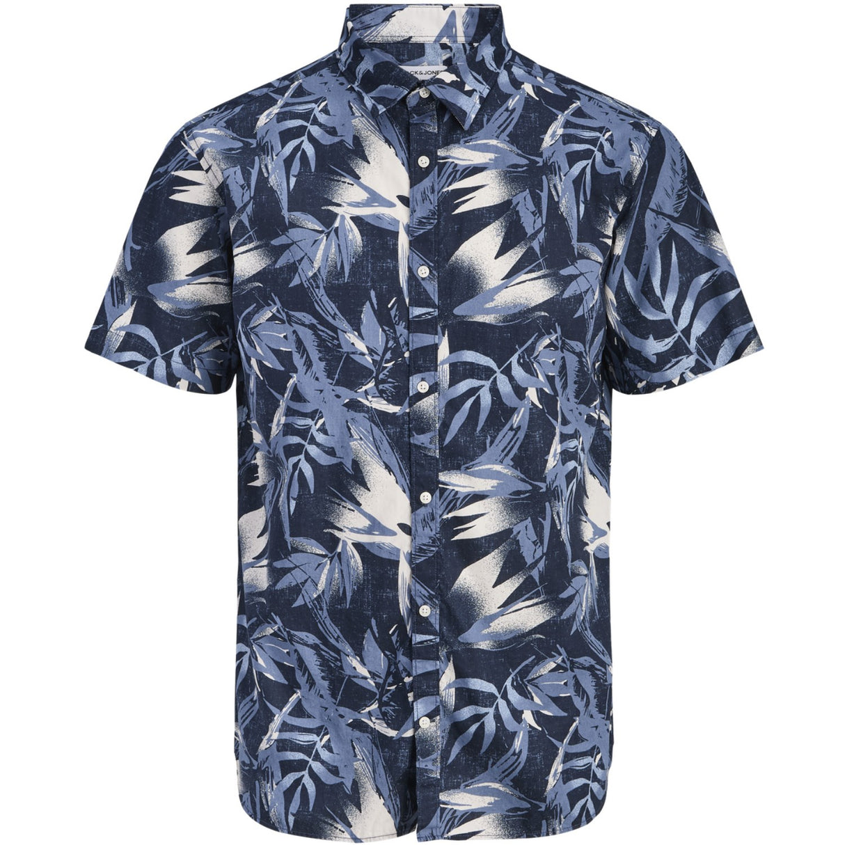 Jack & Jones Junior Navy Blazer Jjhonolulu Aop Shirt Ss Jnr