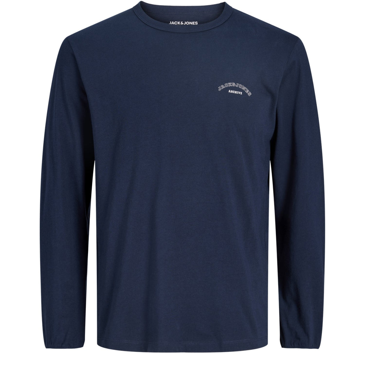 Jack & Jones Junior Navy Blazer Jjcollege Logo Tee Ls Crew Neck Jnr