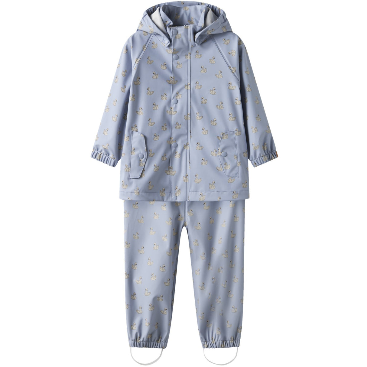 Lil'Atelier Zen Blue Swan Nmfladry10 Rain Set Aop Fo Lil