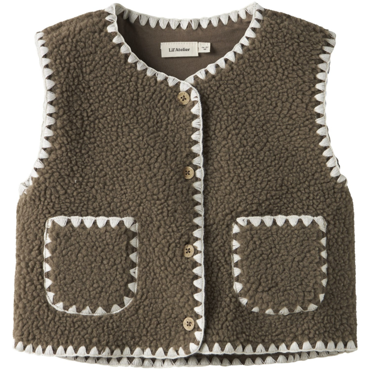Lil'Atelier Shitake Nmflajo Loose Vest Lil