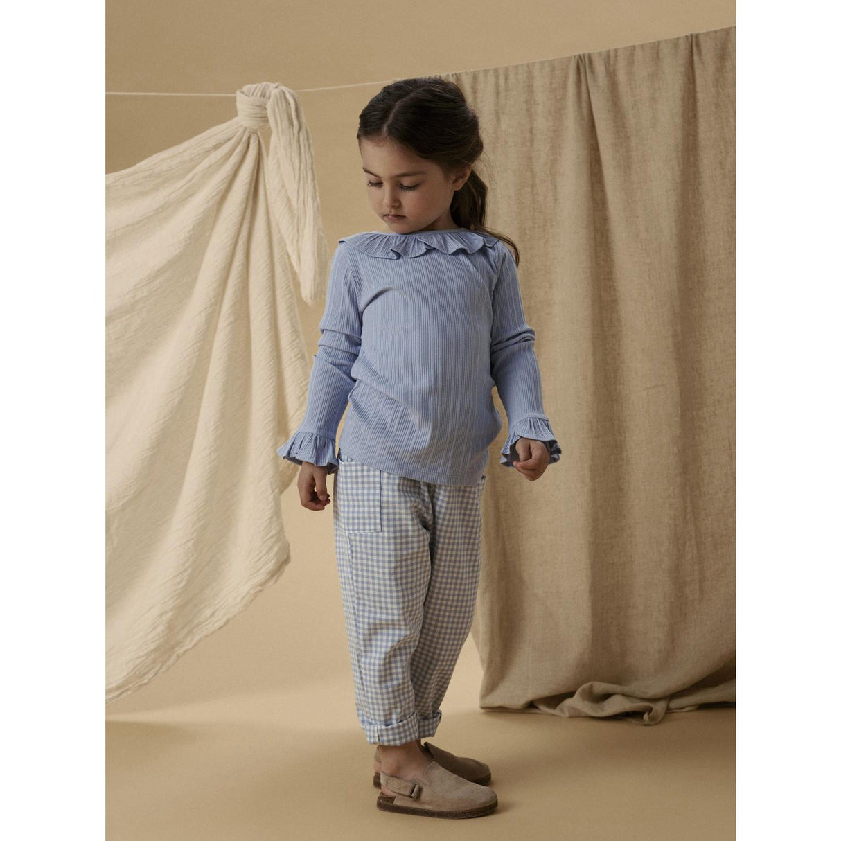 Lil'Atelier Zen Blue Nmftallula Loose Pants Lil