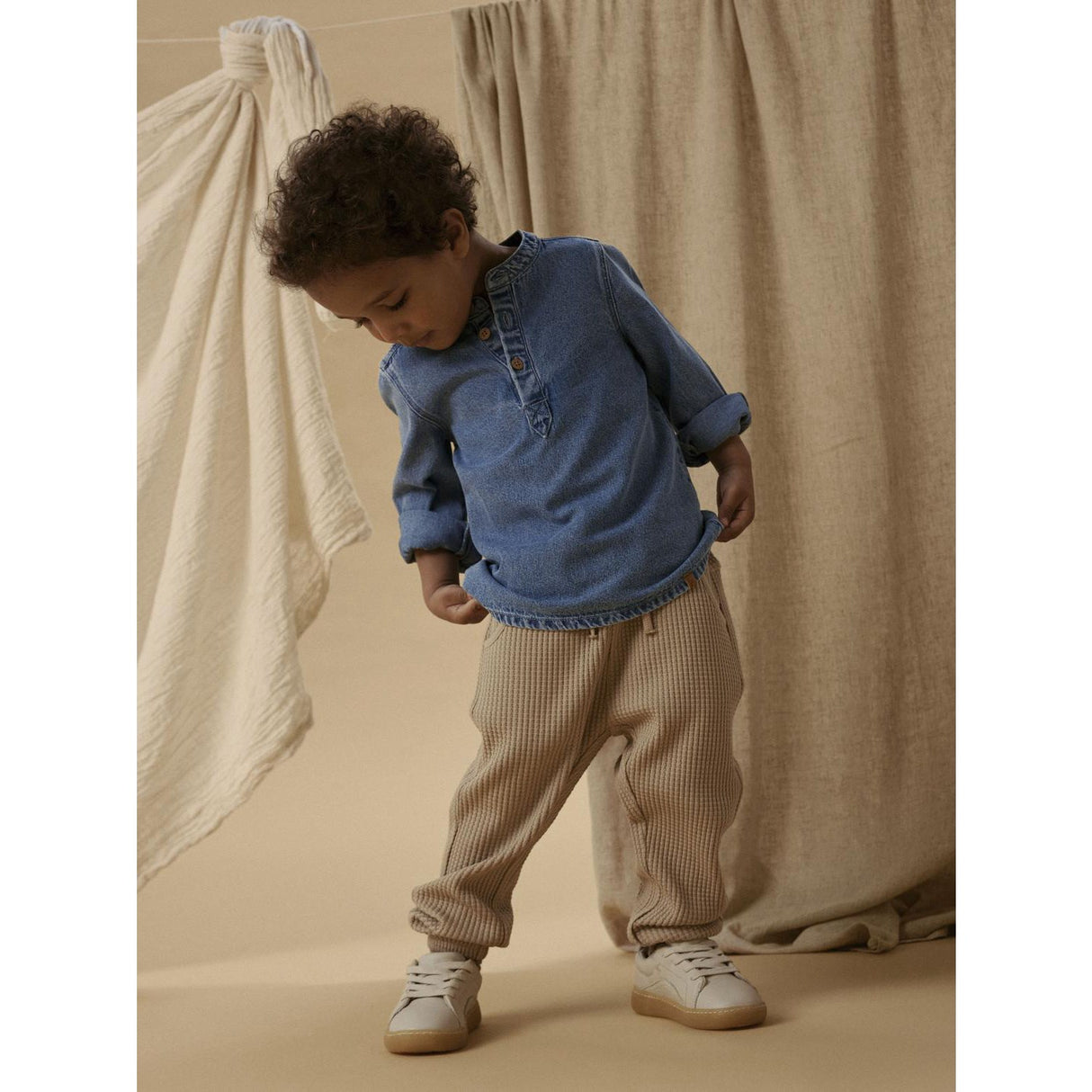 Lil'Atelier Medium Blue Denim Nmmtaya Ls Loose Dnm Shirt 1166-Fd Lil