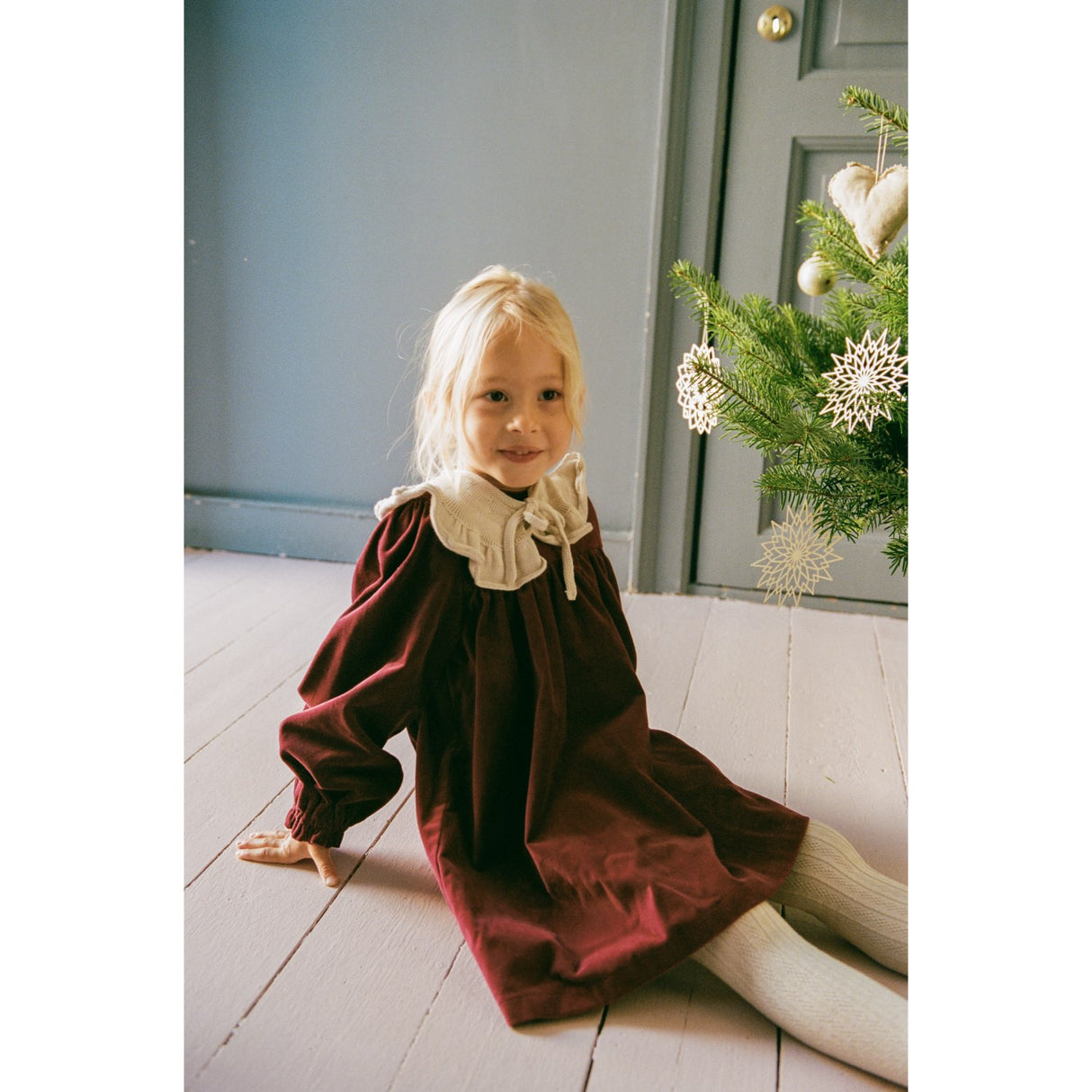 Wheat Ruby Red Dress L/S Elvira