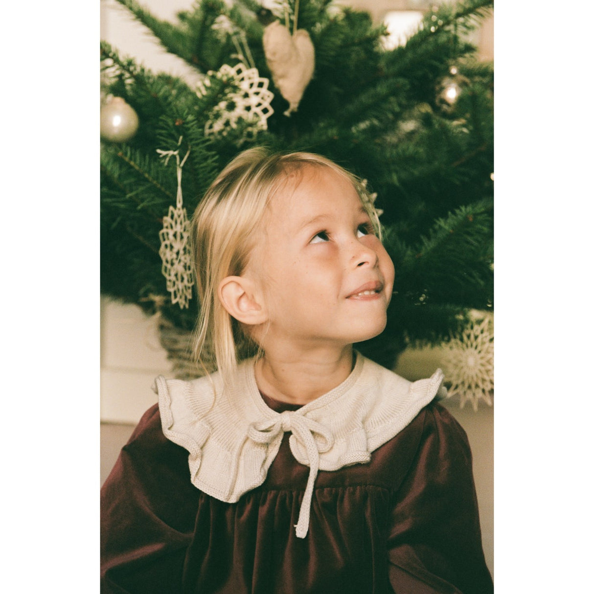 Wheat Offwhite Knit Collar Edele