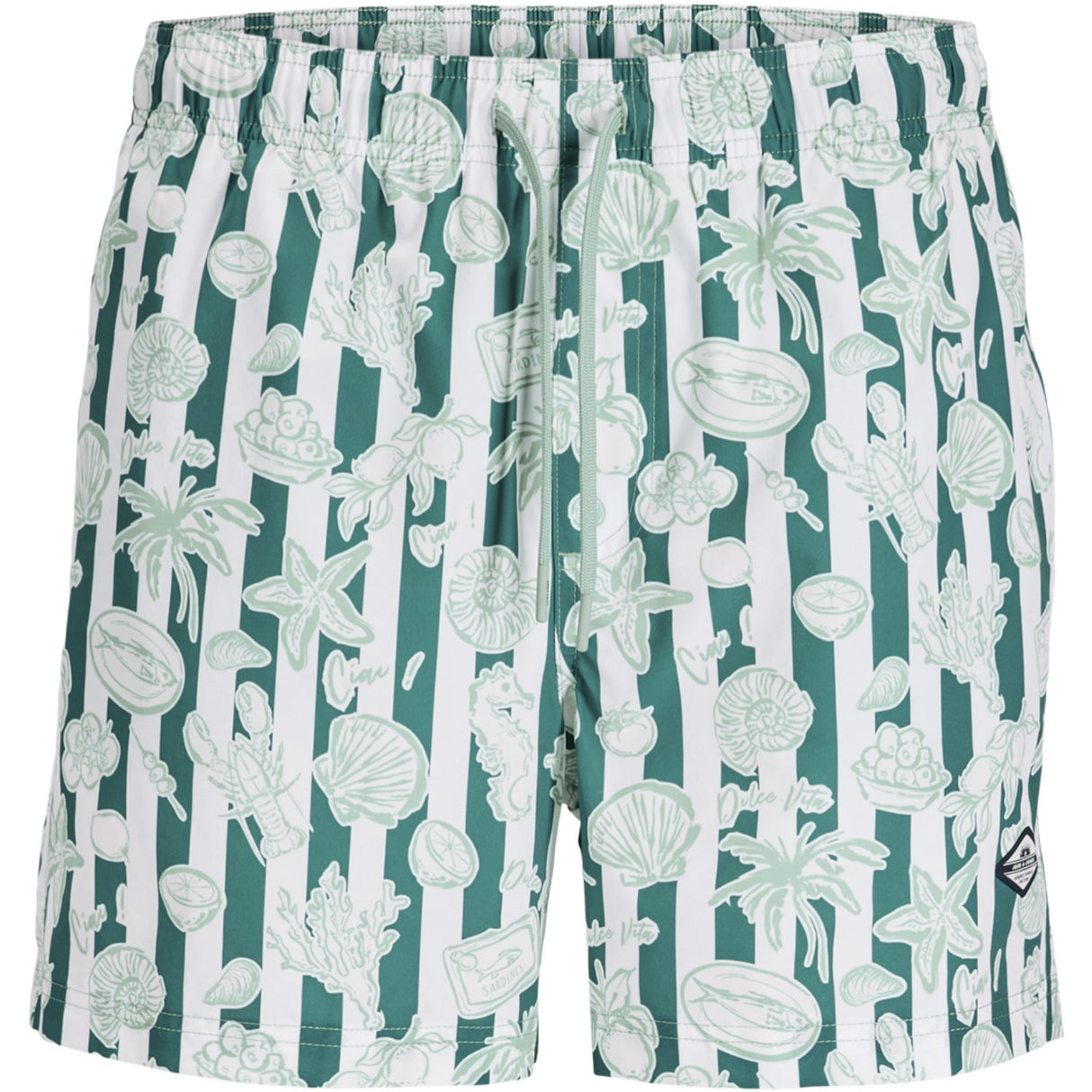 Jack & Jones Junior Granite Green Jpstmaui Vibes Novelty AOP Swim Sh Jnr