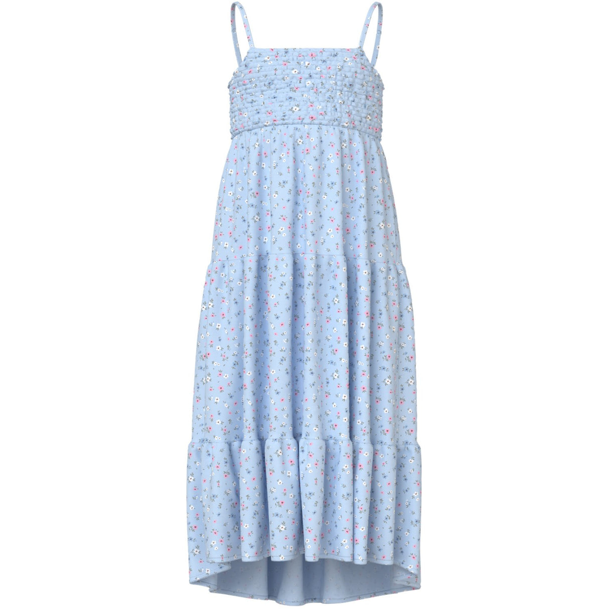 Name It Ice Water Small Floral Nkfvinaya Strap Maxi Dress