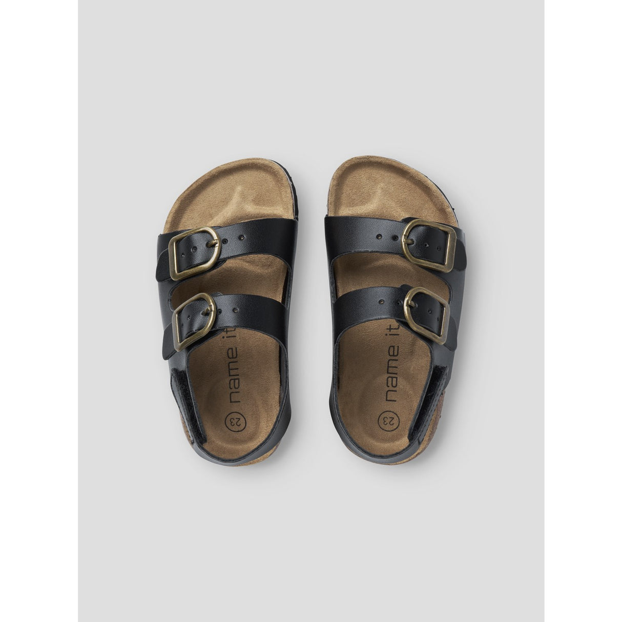 Name it Black Filbert Sandal