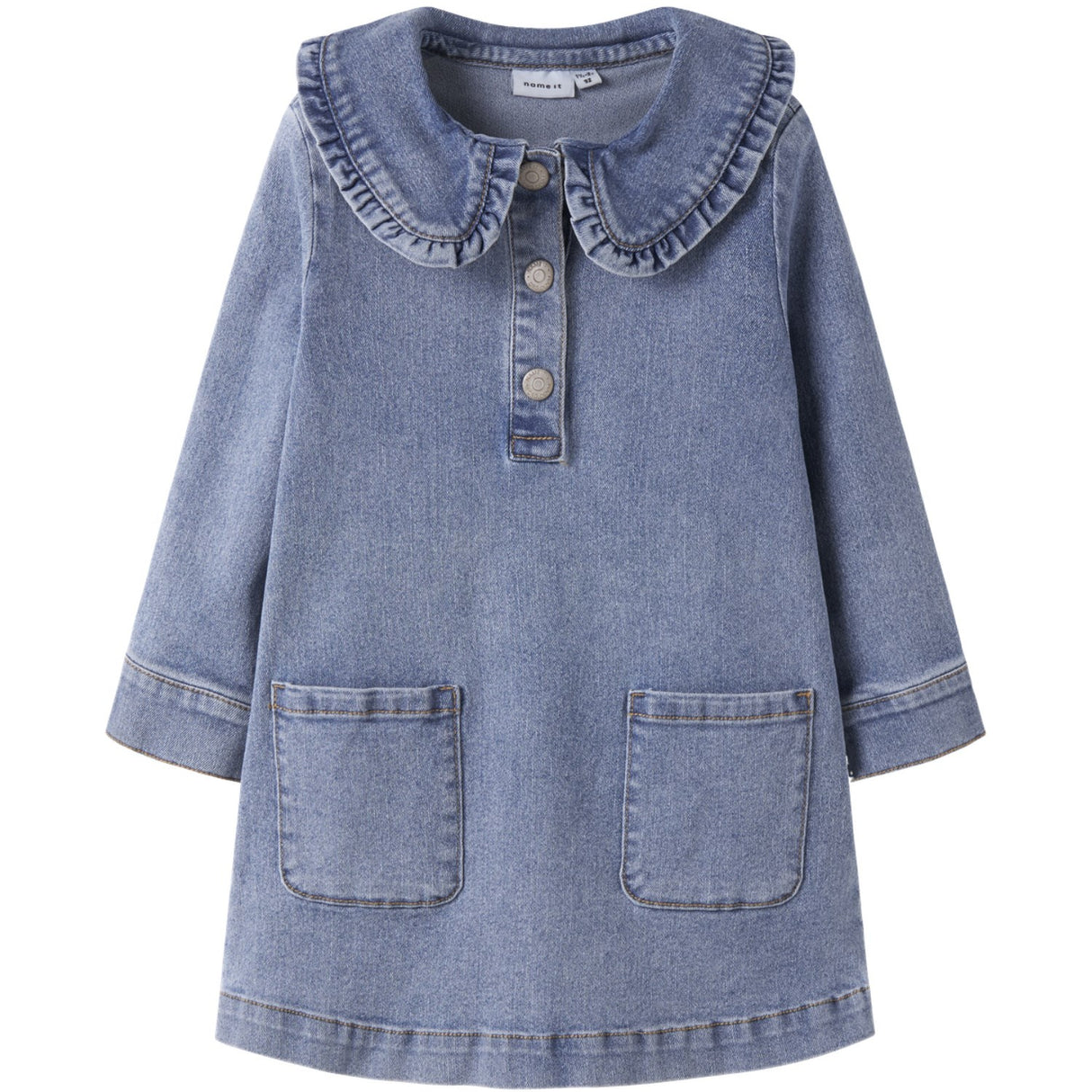 Name It Medium Blue Denim Nmfgia Dnm Ls Dress 2221-Iz D