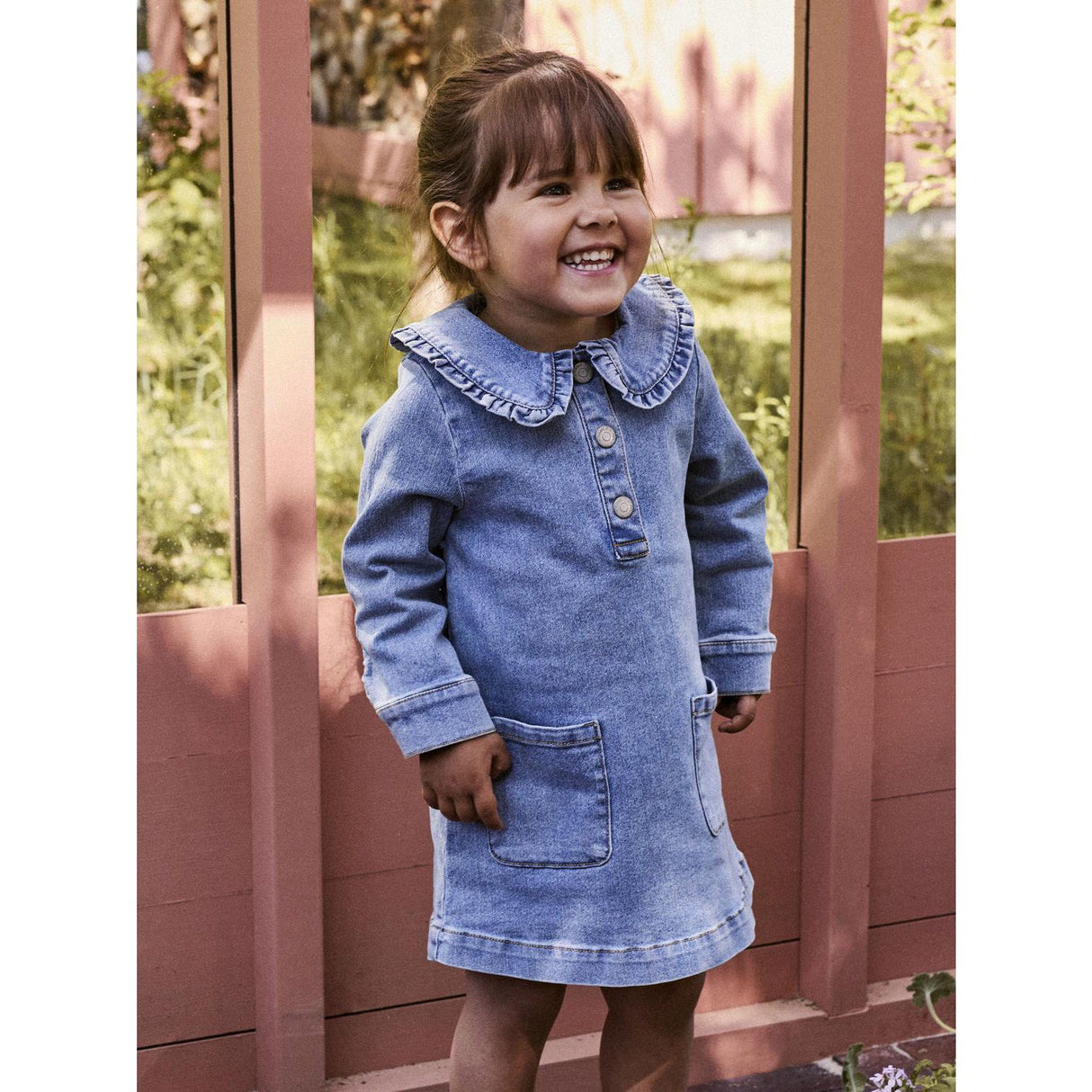 Name It Medium Blue Denim Nmfgia Dnm Ls Dress 2221-Iz D