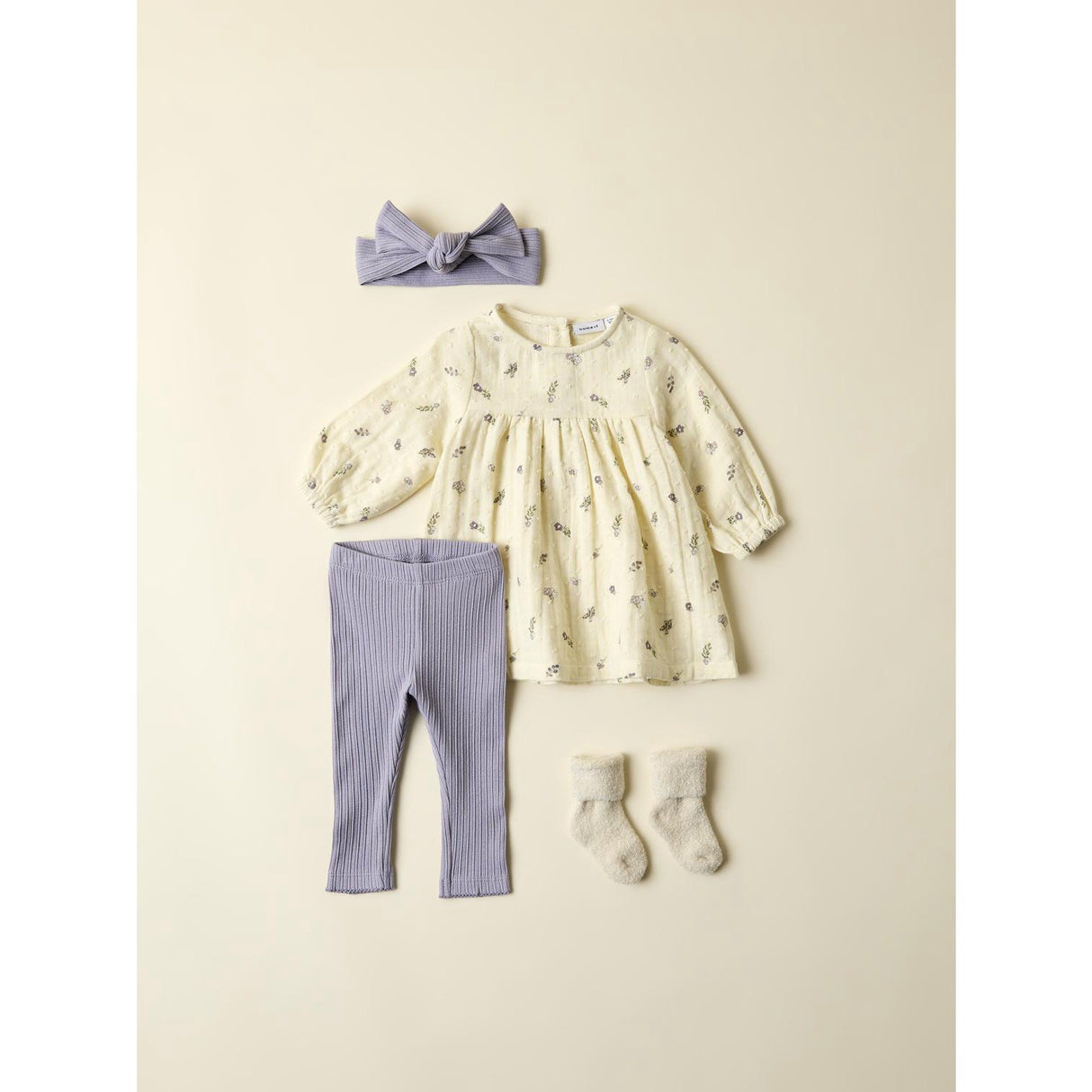 Name It Lavender Gray Nbfdemi Leggings