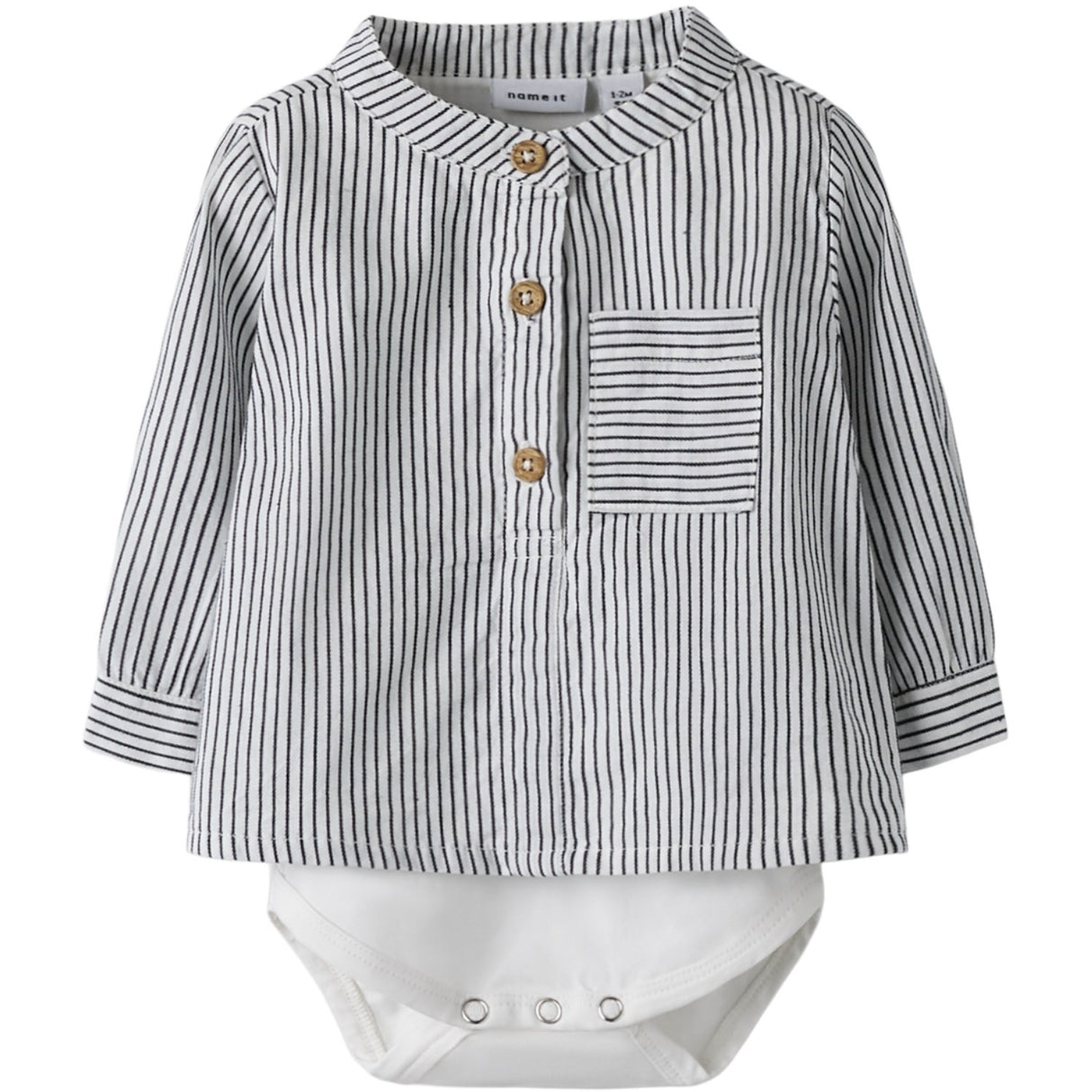 Name It Cloud Dancer Navy Blazer Nbmfar Ls Shirtbody