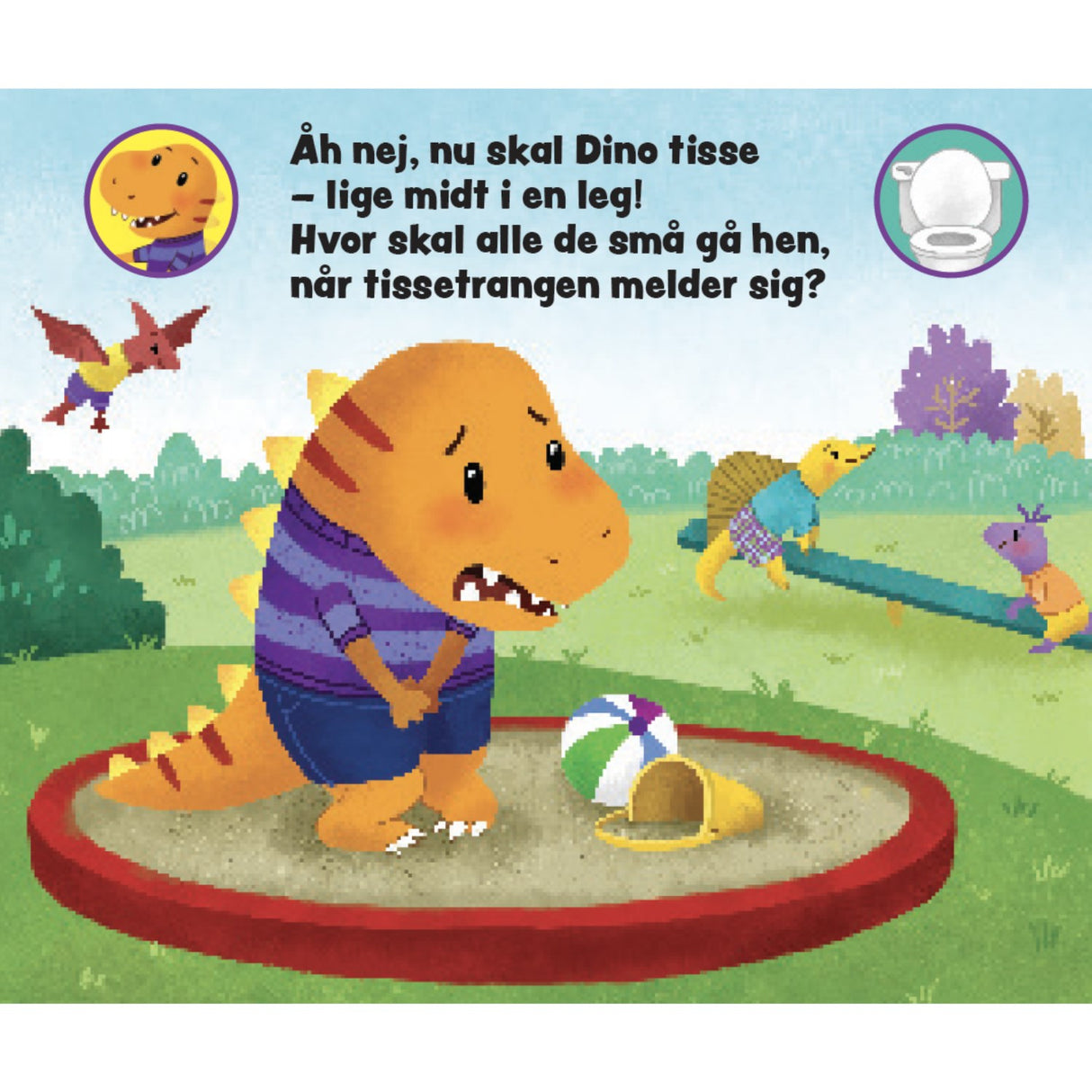 Forlaget Tukan Papbog With Håndtag: Lille Dino Skal På Toilettet!