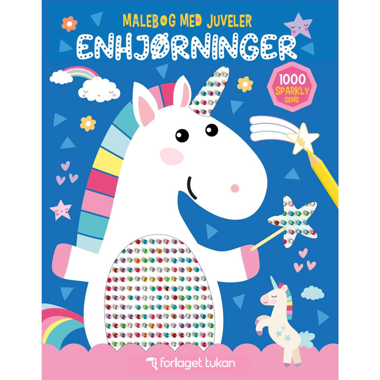 Forlaget Tukan Coloring Book With Juveler: Enhjørninger