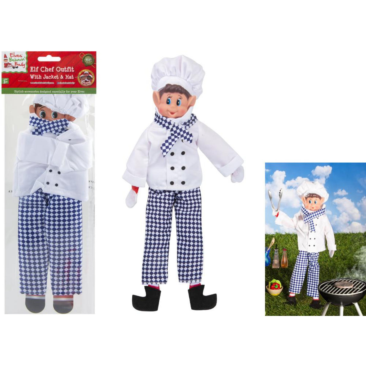 Elves Behavin' Badley Elf Chef Outfit With Hat