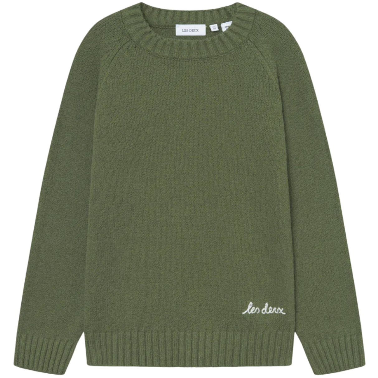 Les Deux Kids Chive Green Brad Roundneck Knit Kids