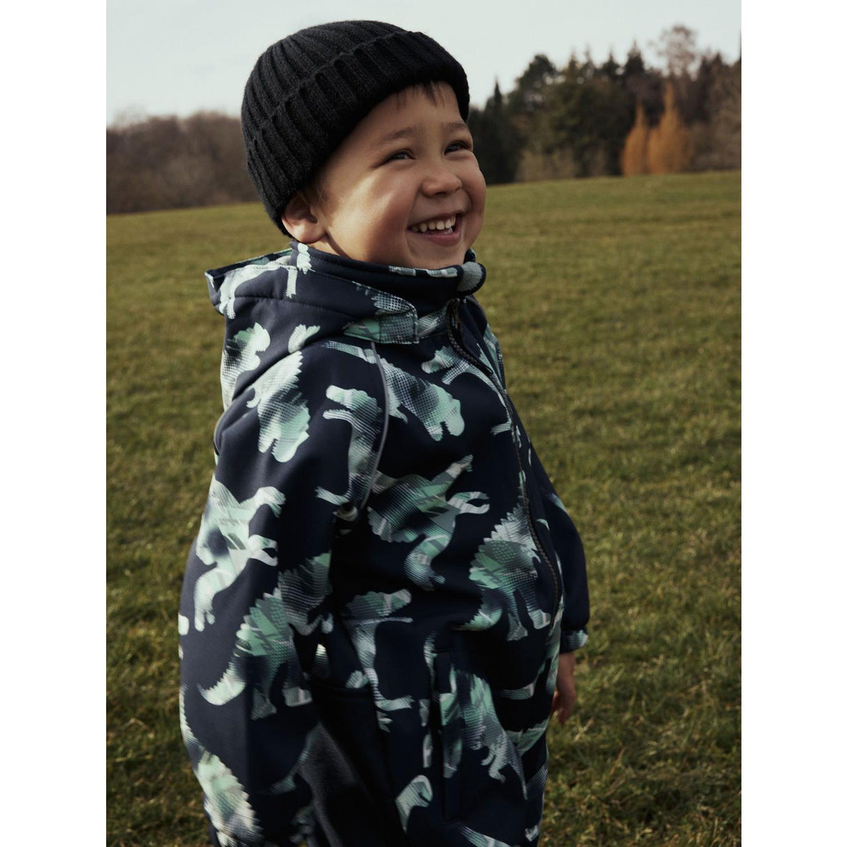 Name It Dark Sapphire Graphic Dino Nmmalfa08 Softshell Suit Aop 1Fo Noos