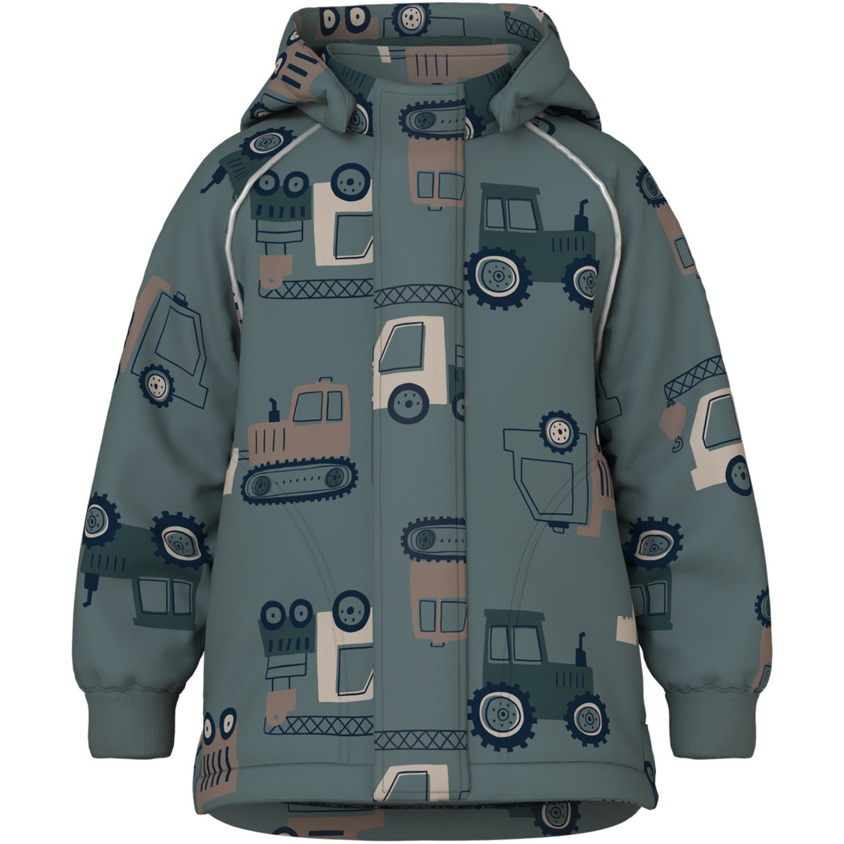 Name It Balsam Green Machines Nmmalfa08 Softshell Jacket Aop Fo