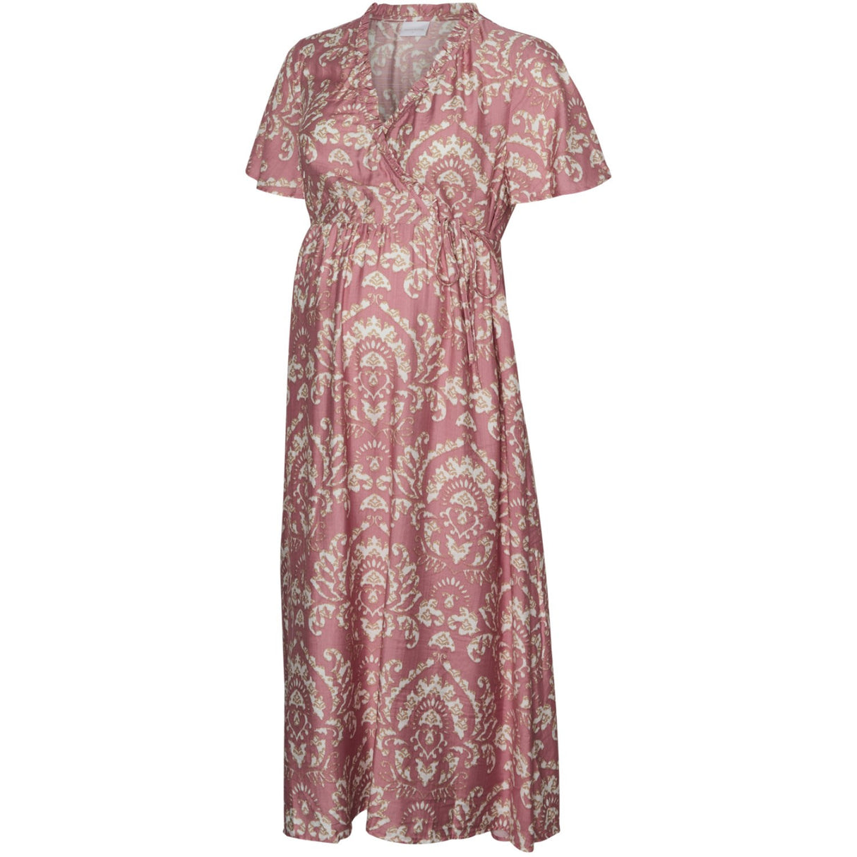 Mama;licious Zephyr Snow White Pattern Mlpauline Tess S/S Wo Midi Dress 2F