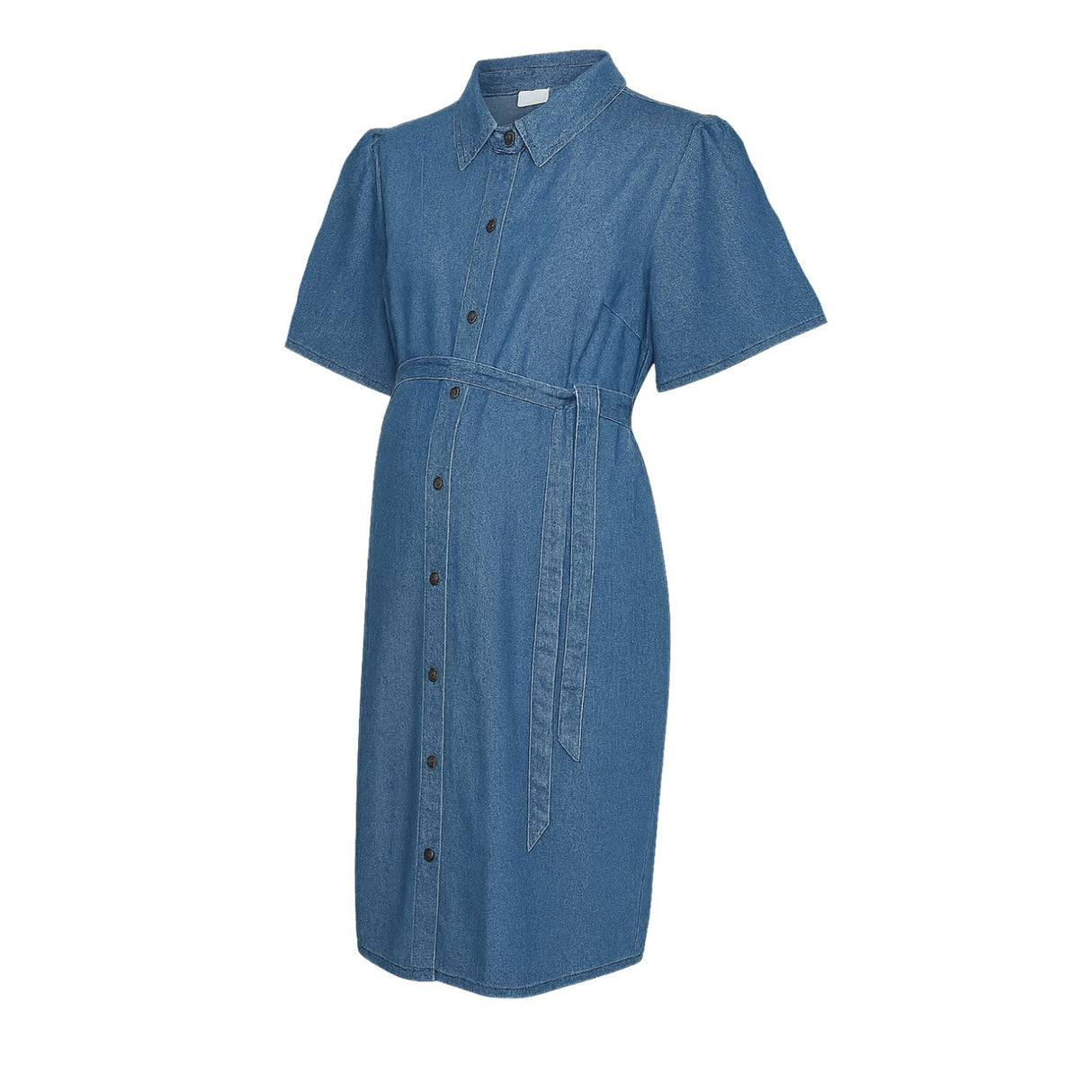 Mama;licious Light Blue Denim Mljamaica Lia S/S Abk Denim Dress