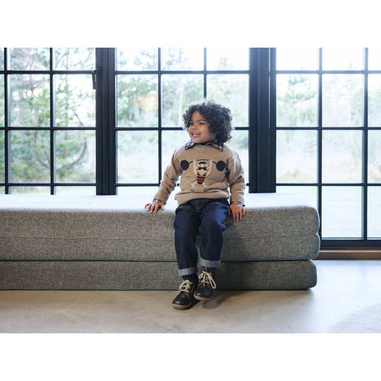 Hust & Claire Biscuit Pelle Knit Strong Man