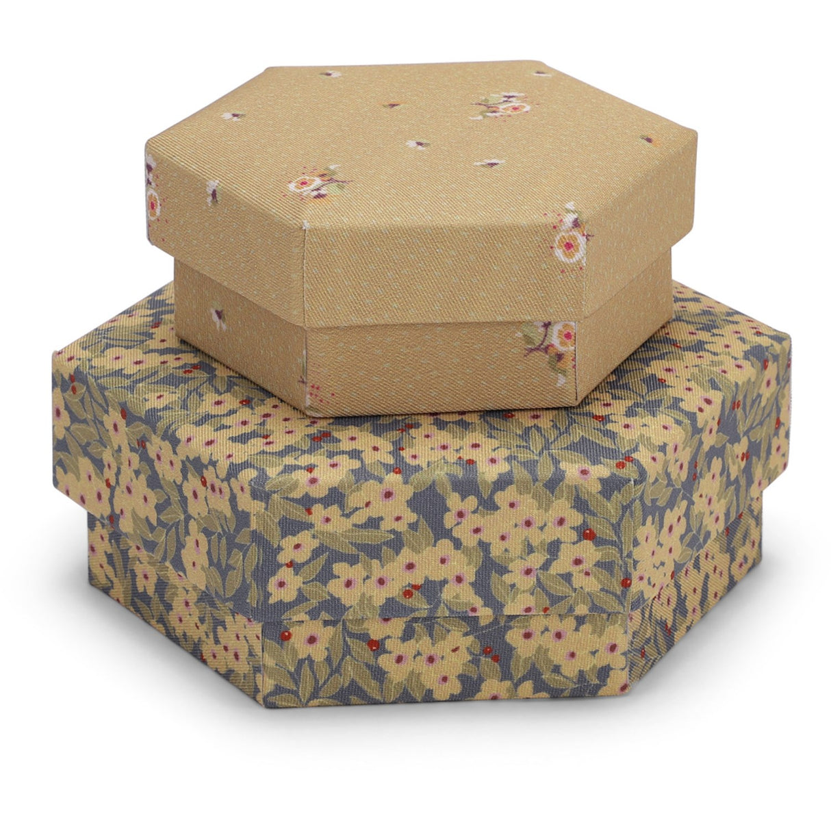 Konges Sløjd Winter Leaves Mustards/ Flower Bouquet Dijon Padded Box Set
