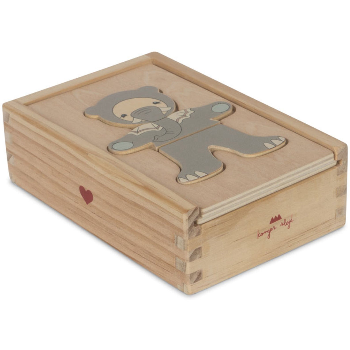 Konges Sløjd Multi Wooden Teddy Dress Up Animals Fsc