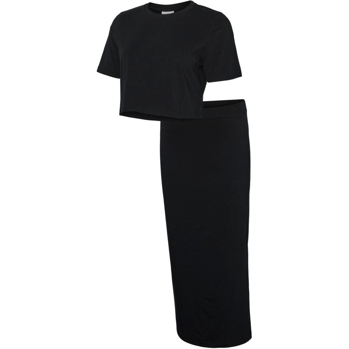 Mama;licious Black Mlkerrie Top & Skirt Jrs Set Noos