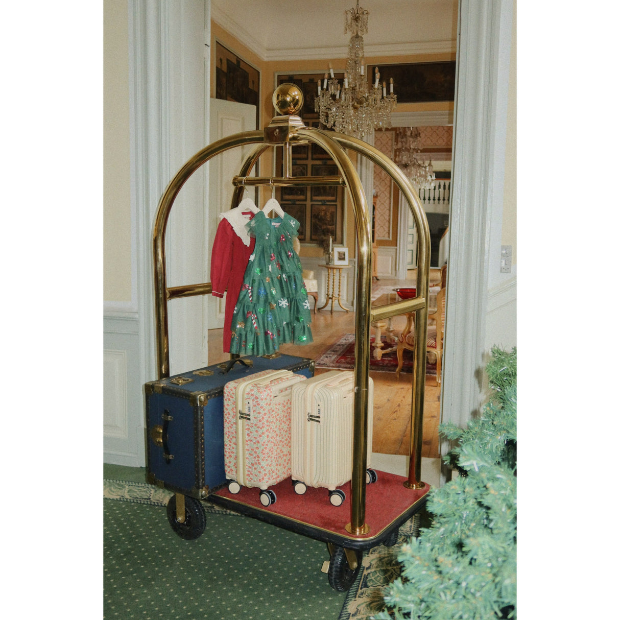 Konges Sløjd Red Dahlia Coeur Collar Dress Gots