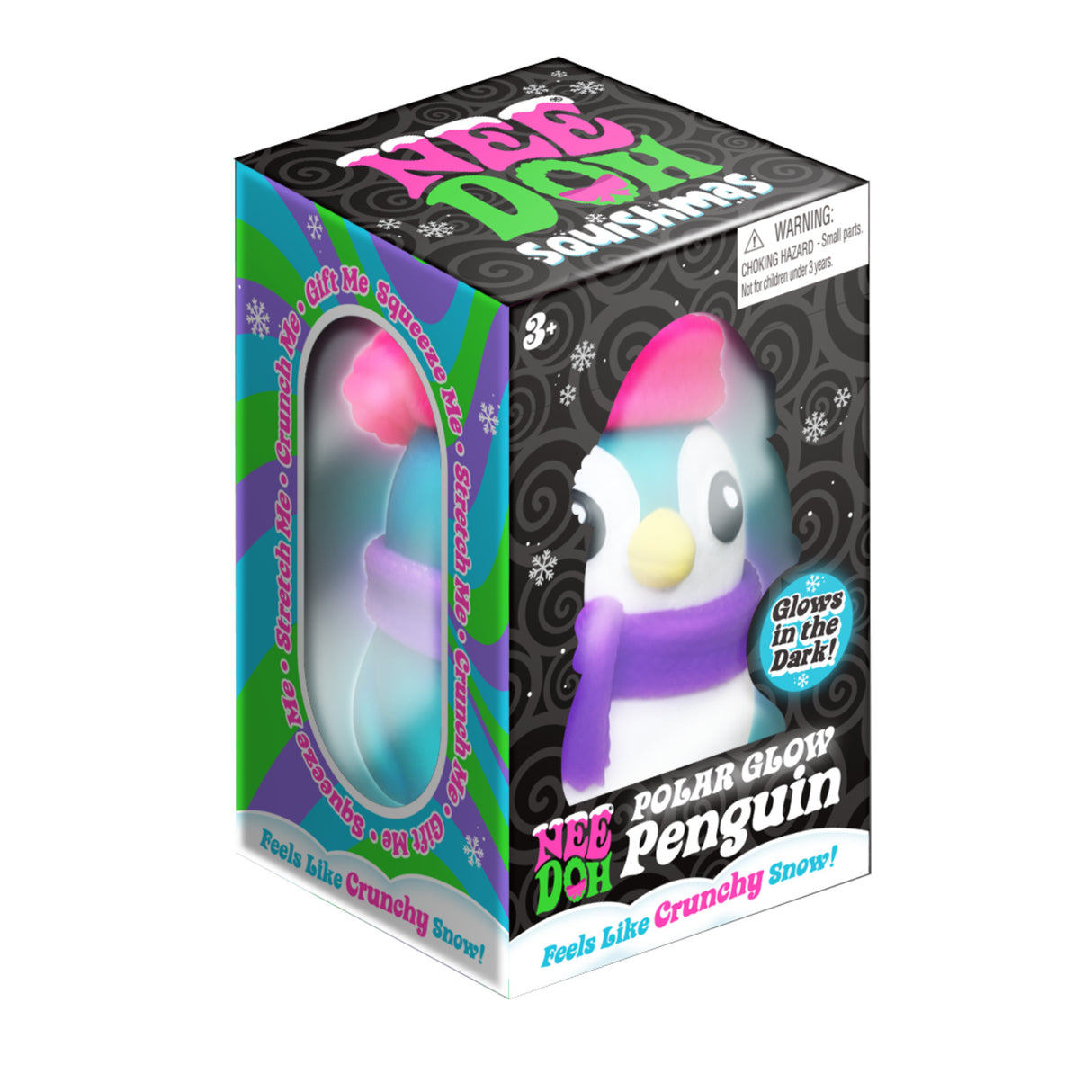 NeeDoh Polar Glow Penguin 3 Asst. CDU