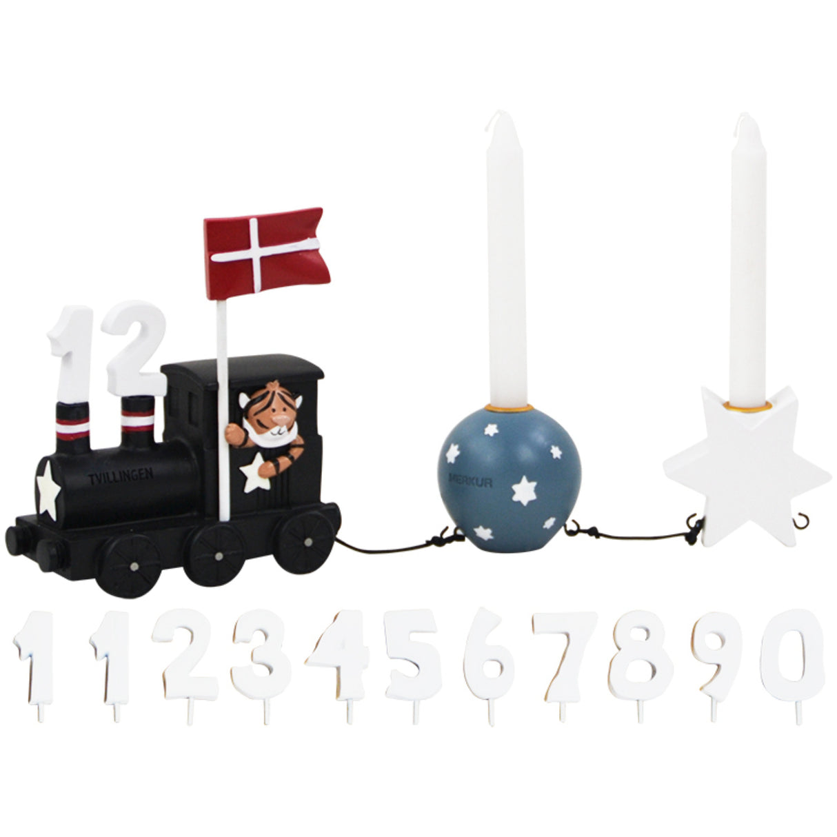 Kids by Friis Tvillingen Birthday Train M. Planet Og Stjerne