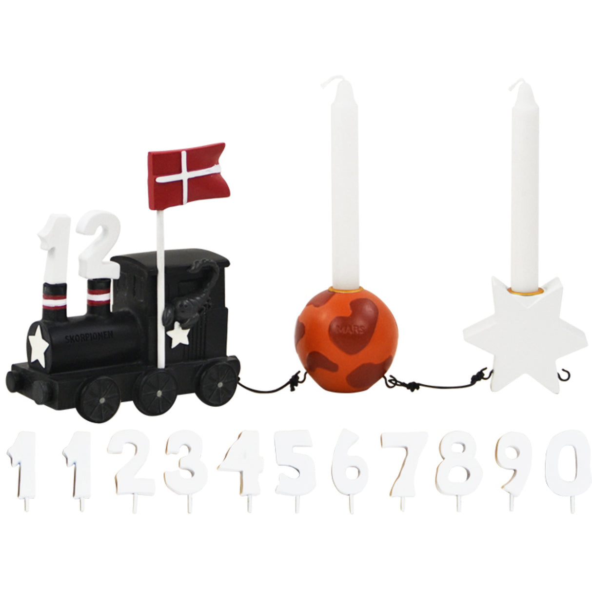 Kids by Friis Skorpionen Birthday Train M. Planet Og Stjerne