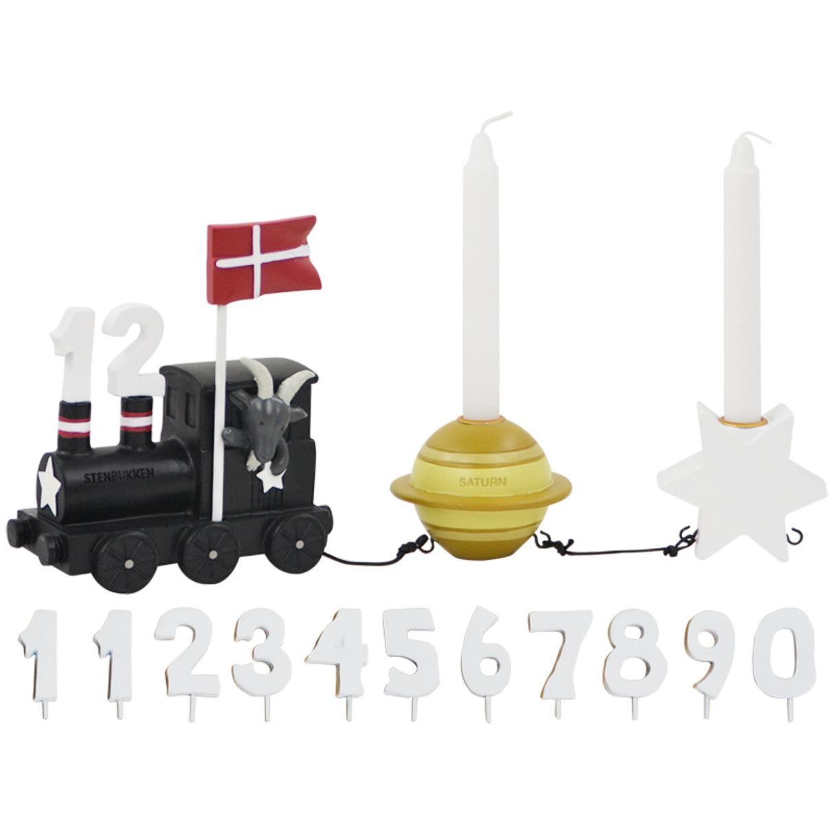 Kids by Friis Stenbukken Birthday Train M. Planet Og Stjerne