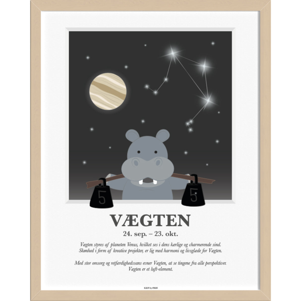 Kids by Friis A3 Poster M. Stjernetegn, Vægten