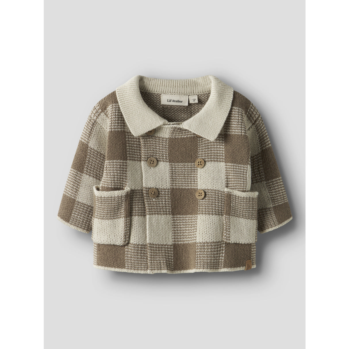 Lil'Atelier Sepia Tint Nbmrobo Ls Loose Knit Card Lil