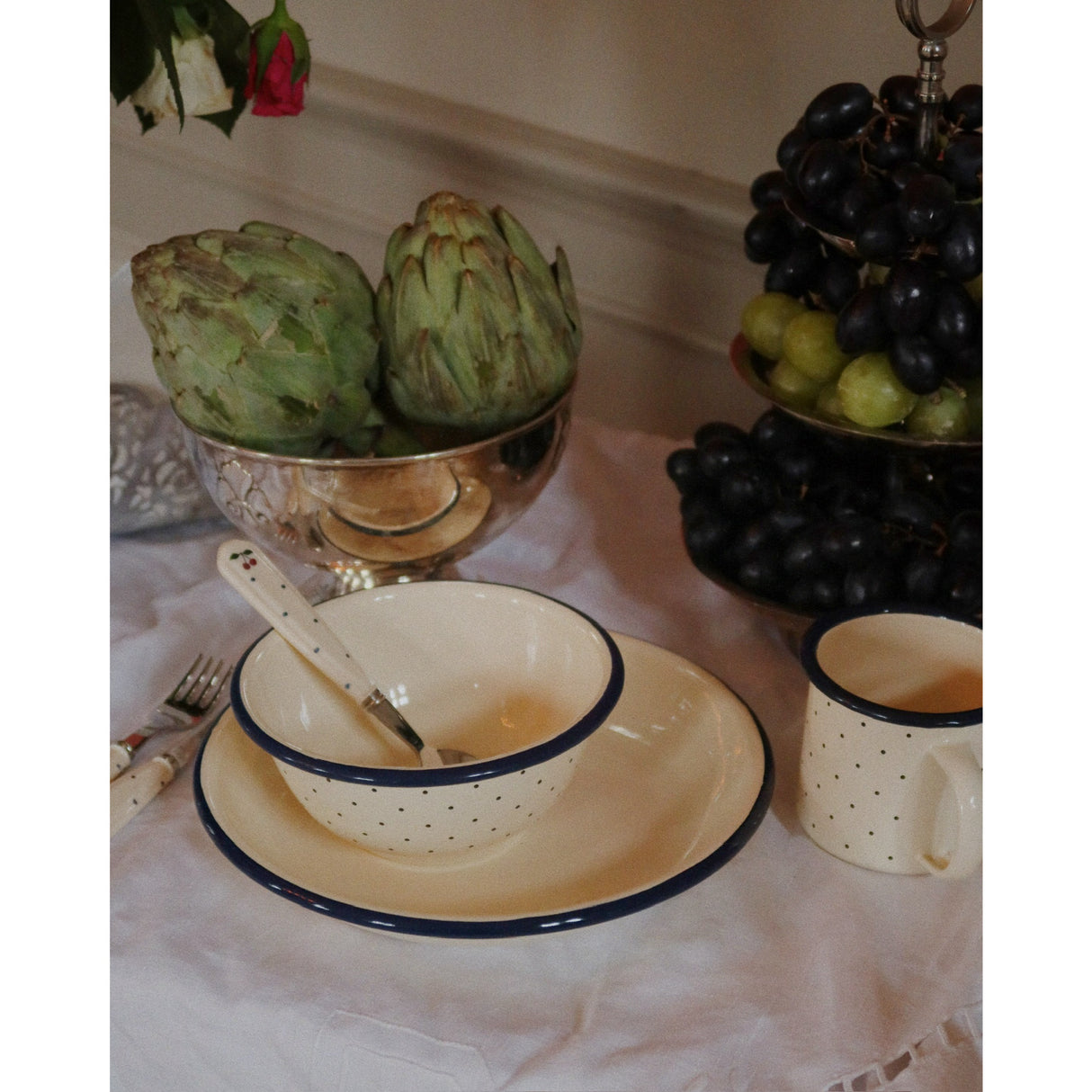 Konges Sløjd Navy Dot Cutlery Set