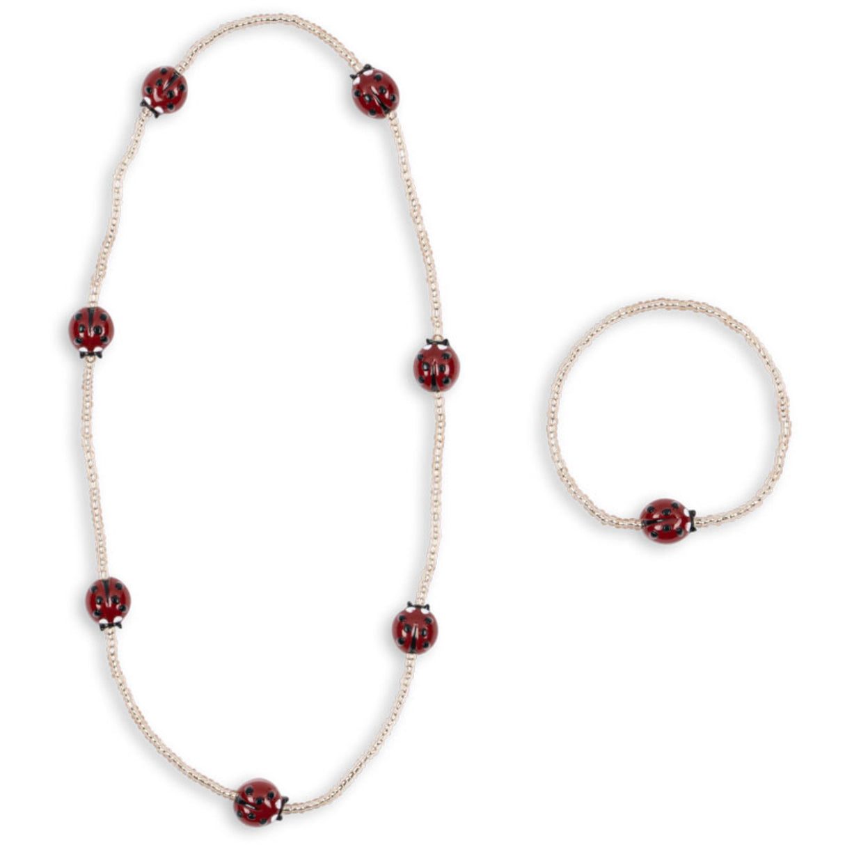 Konges Sløjd Ladybug Ladybug Necklace & Bracelet Set