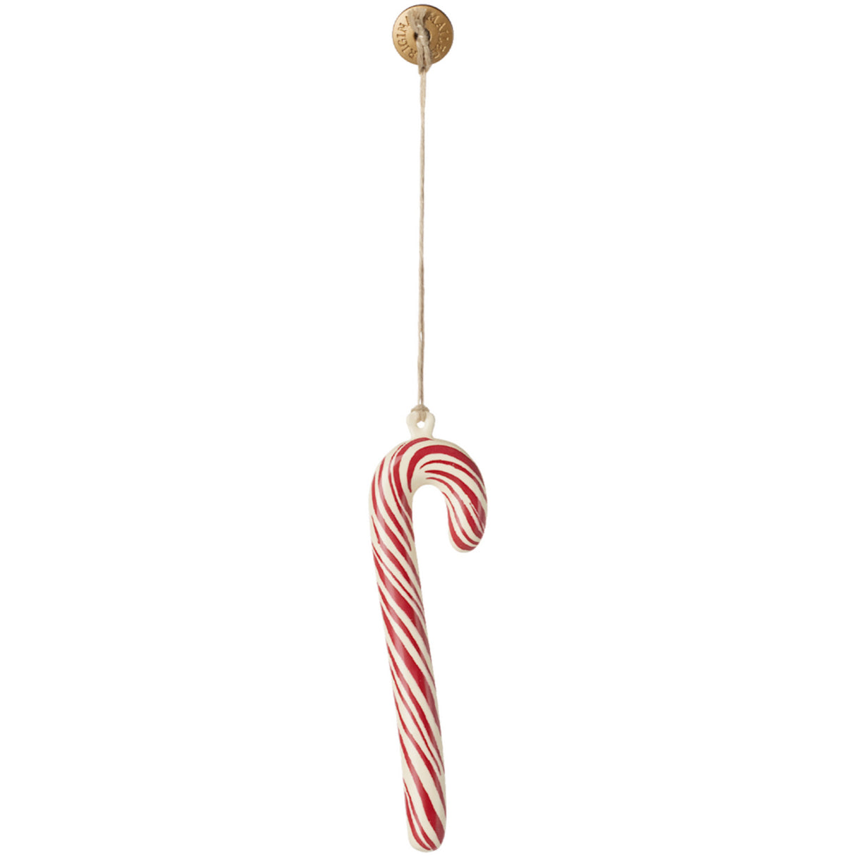 Maileg Metal Ornament, Sukkerstok - Stribet