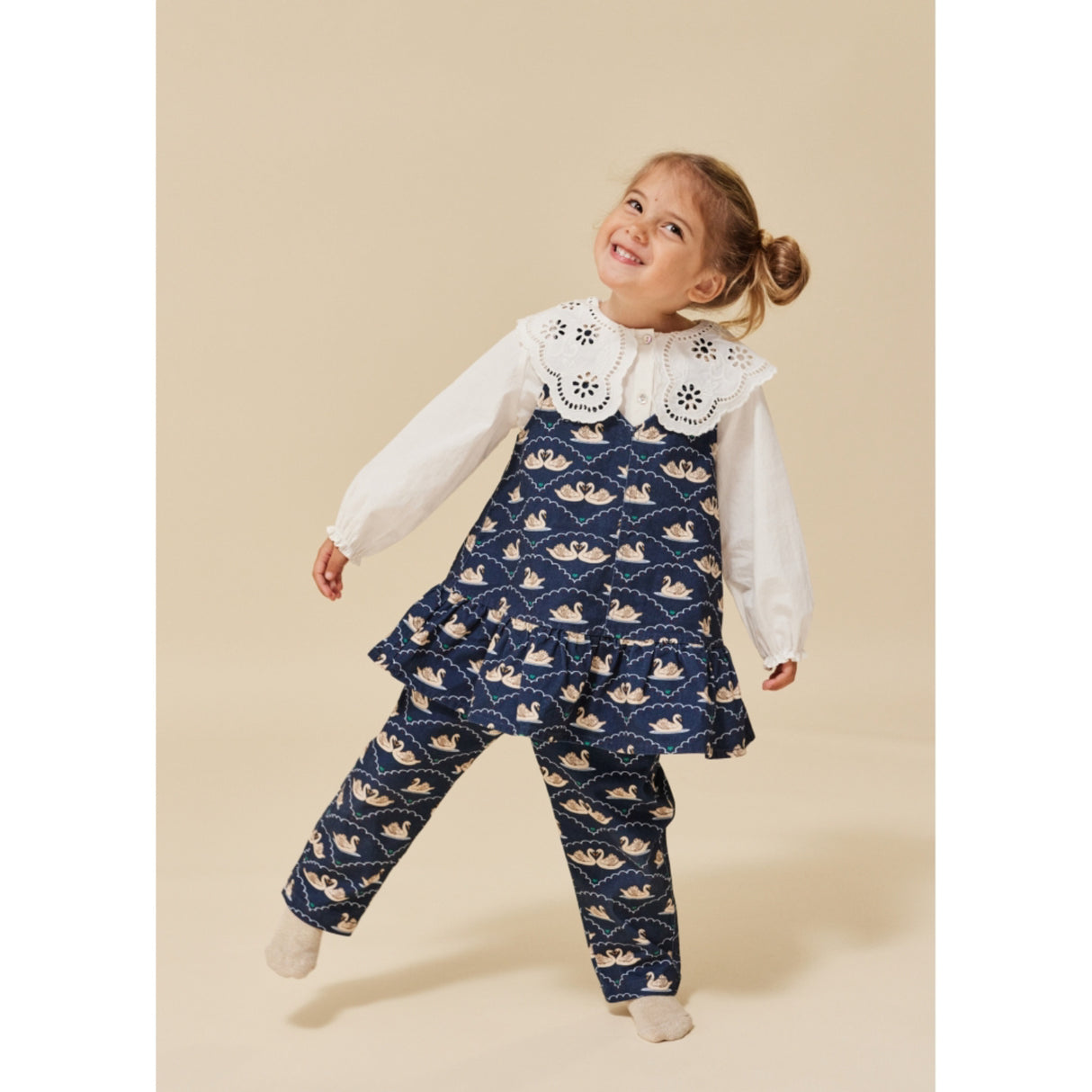 Konges Sløjd x Luksusbaby Swan Fen Dress Gots