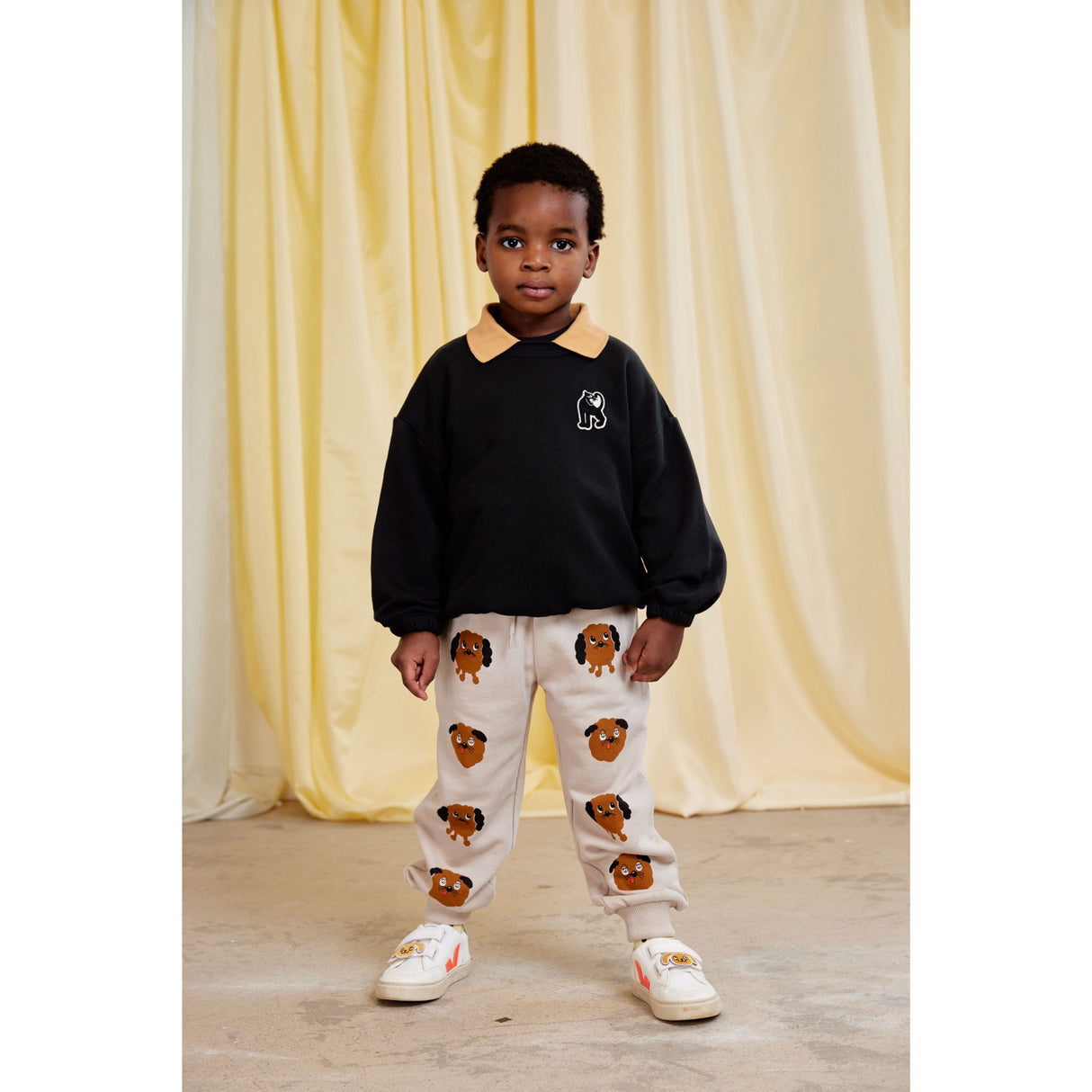 Mini Rodini Black Panther Patch Collar Sweatshirt