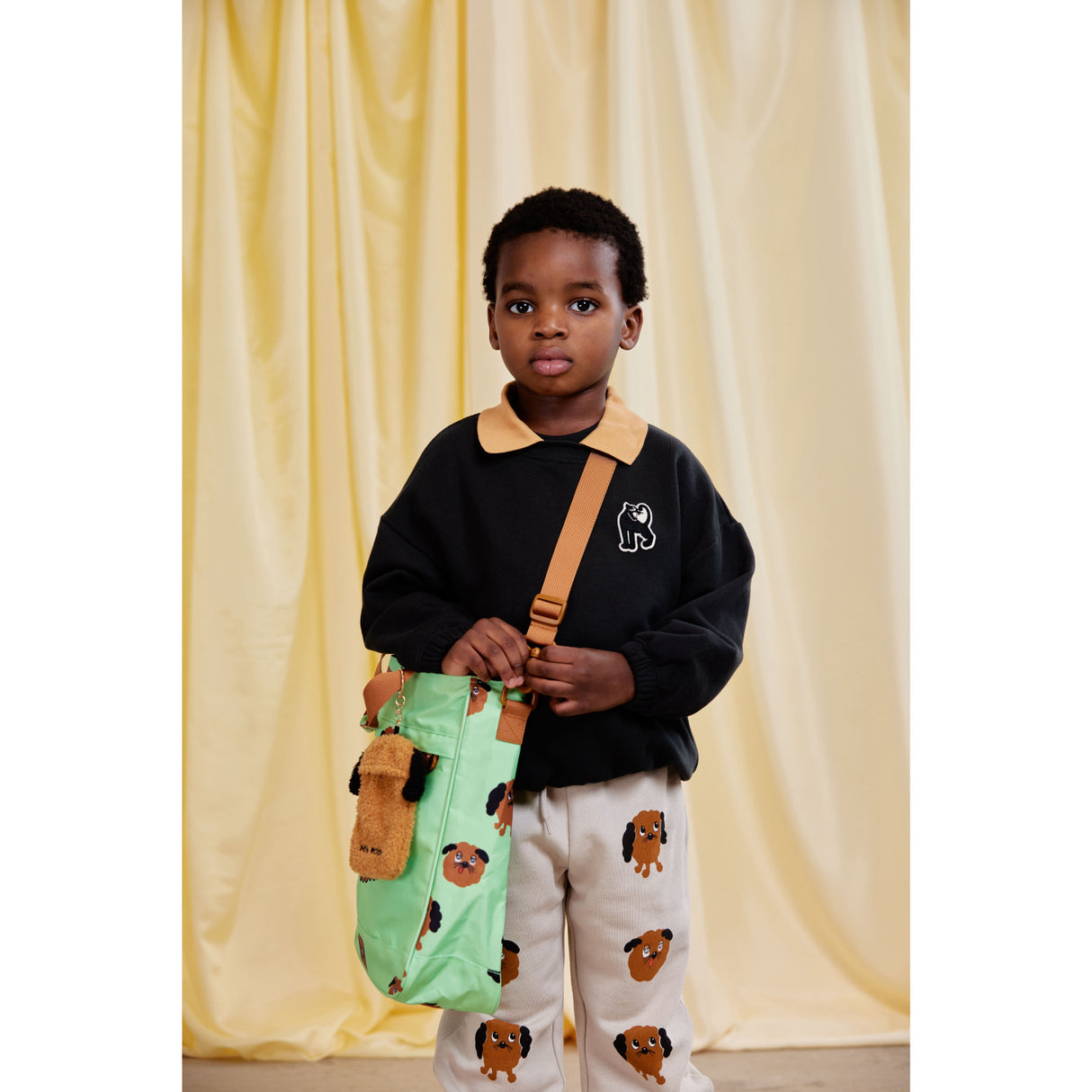 Mini Rodini Black Panther Patch Collar Sweatshirt