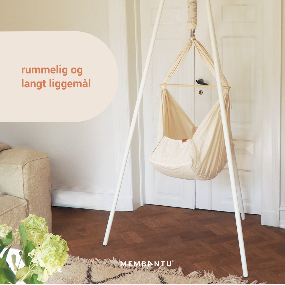 MEMBANTU Sage Green Organic Baby Hammock Basic