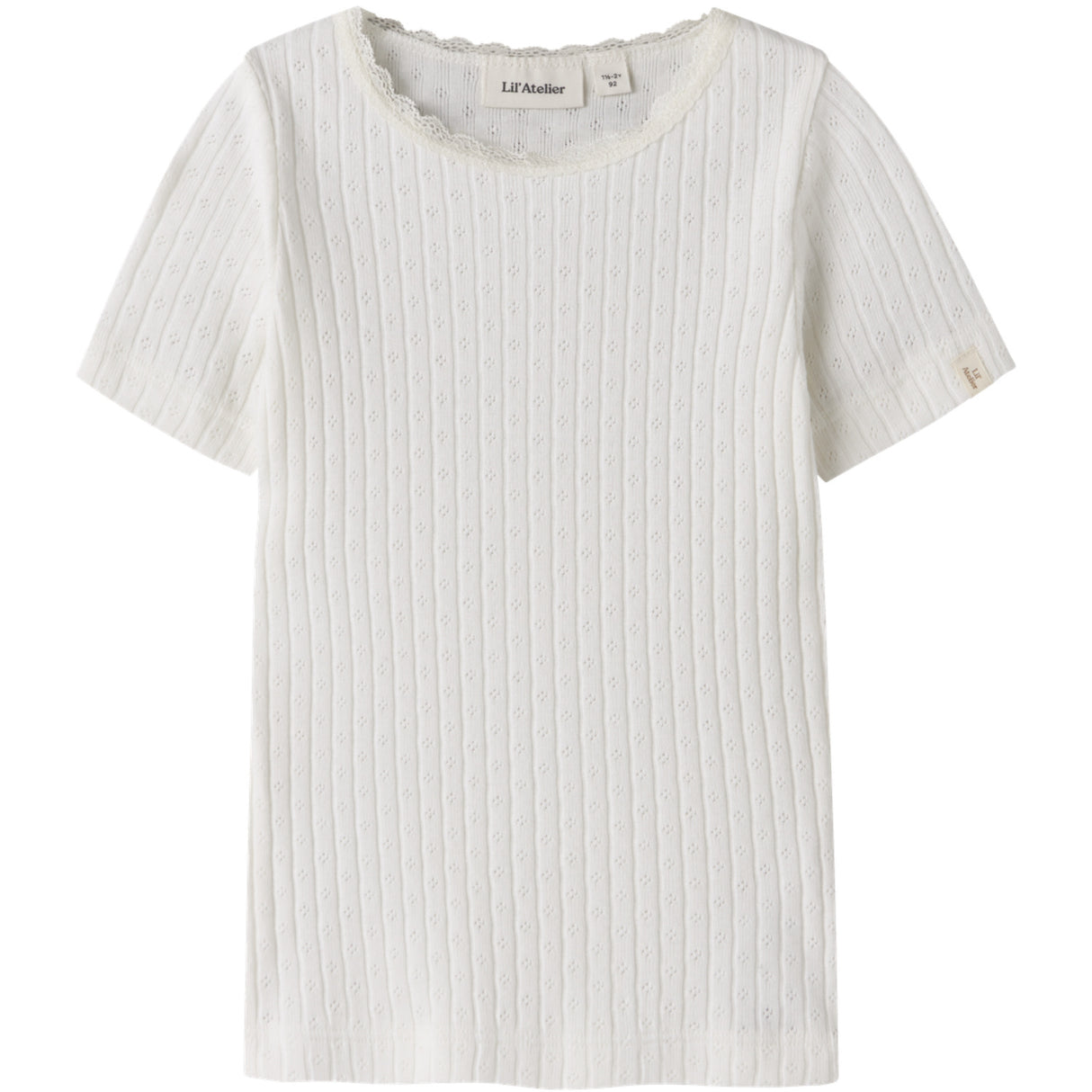 Lil'Atelier Coconut Milk Nmfhaldis Ss Slim Top Lil